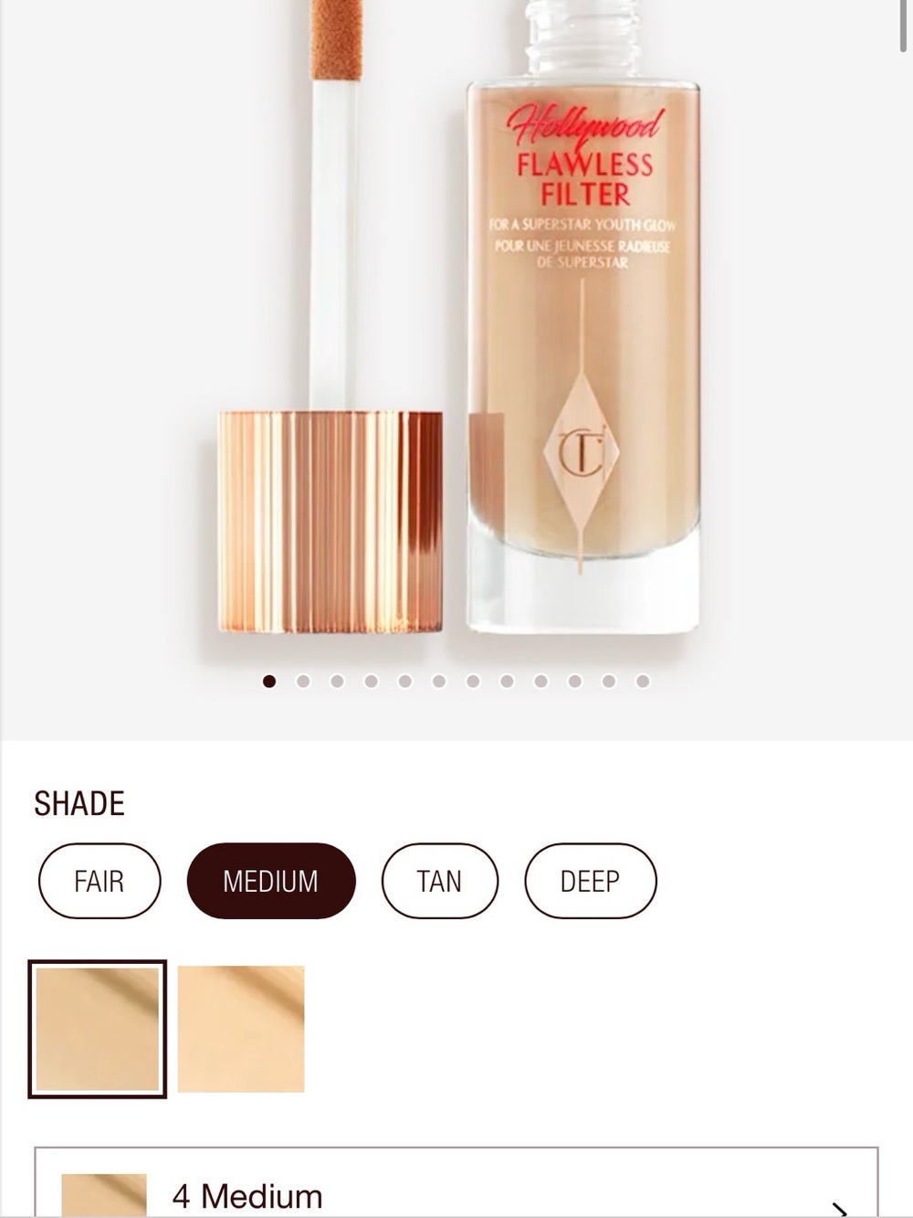 Charlotte Tilbury Liquid Foundation in Medium